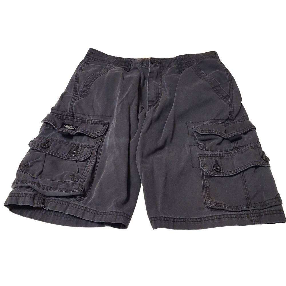 Lee Dungarees Cargo Shorts Mens 29 Grey Excellent Multi Pocket Cotton Utility
